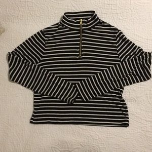 Mock crop-top/turtleneck